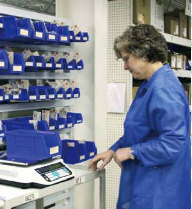 Sample small parts for inventory